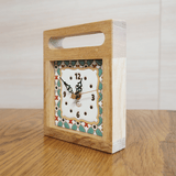 タイルの置き時計:エメラルド - タイル工房コルメーナ