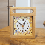 タイルの置き時計:青い鳥 - タイル工房コルメーナ