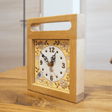 タイルの置き時計:青い鳥 - タイル工房コルメーナ