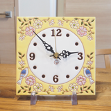 掛け時計:青い鳥 - タイル工房コルメーナ