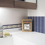 置き時計:ペルシャンフラワー - タイル工房コルメーナ