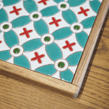 鍋敷き:エメラルド - タイル工房コルメーナ