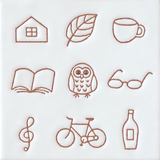 表札 シンプル:ライトグレー - タイル工房コルメーナ