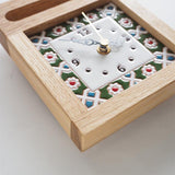 置き時計:ペルシャンフラワー - タイル工房コルメーナ