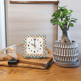 タイルの掛け時計:エメラルド - タイル工房コルメーナ