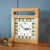 置き時計:ペルシャンフラワー - タイル工房コルメーナ