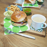 カフェトレー:ペルシャンフラワー - タイル工房コルメーナ