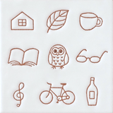 表札 シンプル:スモークグリーン - タイル工房コルメーナ