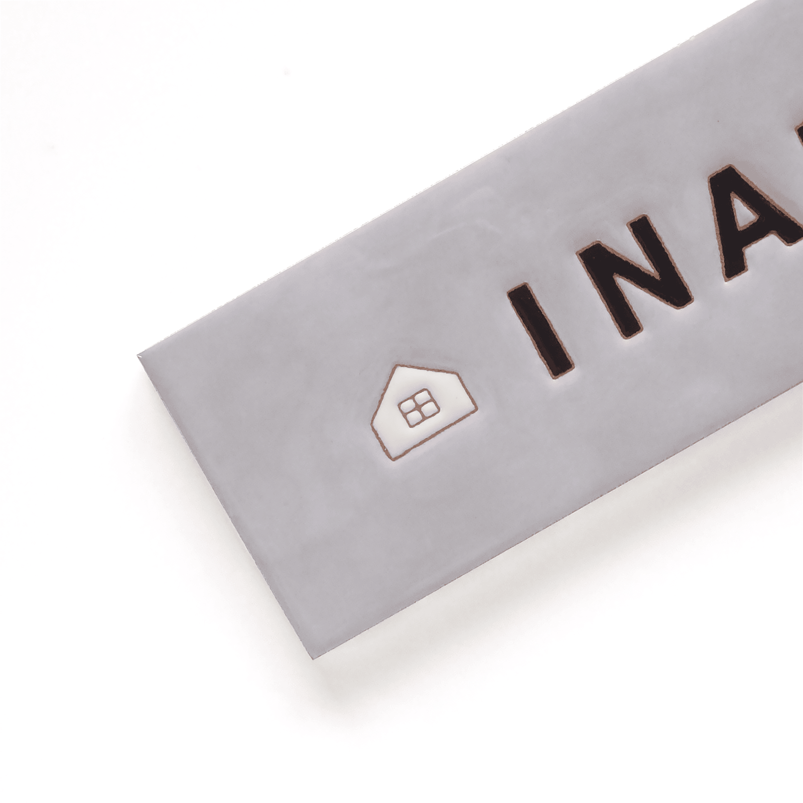 ライトグレー シンプル表札 — タイル工房コルメーナ