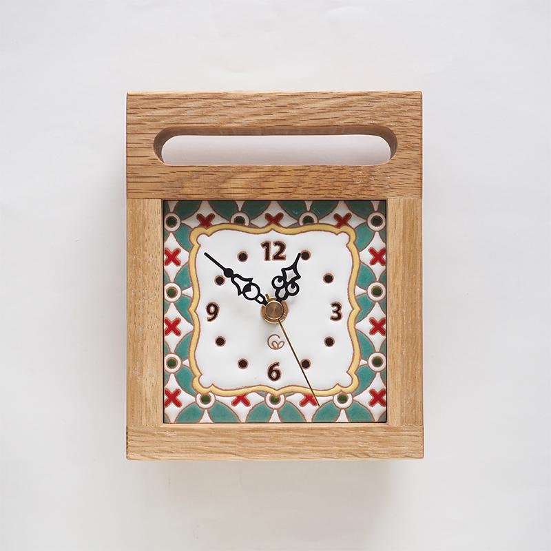 置き時計：エメラルド - タイル工房コルメーナ